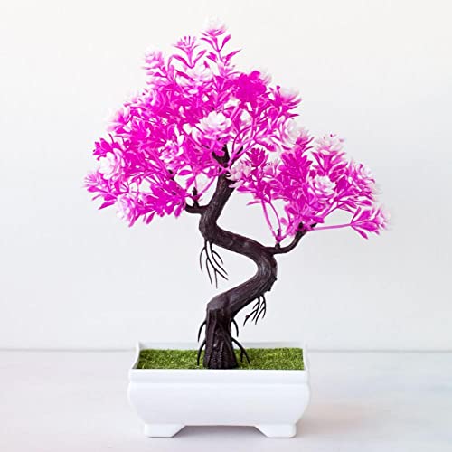 HXSCOO Faux Bonsai No-Watering Lightweight Decorative Beautiful Faux Flower Bonsai Fake Bonsai Faux Bonsai (Color : Green)