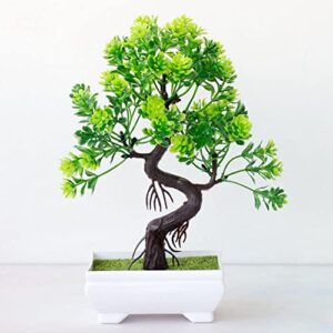 HXSCOO Faux Bonsai No-Watering Lightweight Decorative Beautiful Faux Flower Bonsai Fake Bonsai Faux Bonsai (Color : Green)