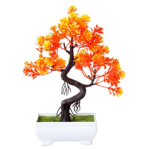 HXSCOO Faux Bonsai No-Watering Lightweight Decorative Beautiful Faux Flower Bonsai Fake Bonsai Faux Bonsai (Color : Green)