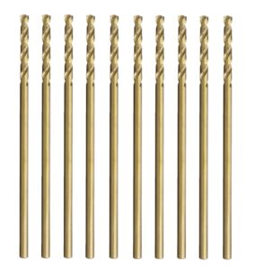 max-craft 10pcs 1/8 in.x 6 in. cobalt drill bit aircraft extension extra long deep hole metal drill