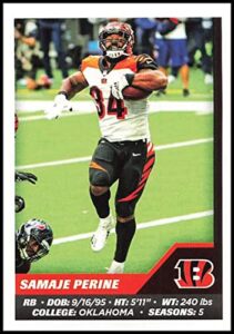 2021 panini stickers #125 samaje perine cincinnati bengals nfl football mini sticker trading card