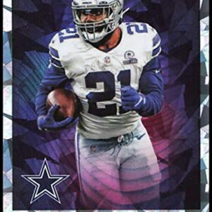 2021 Panini Stickers #296 Ezekiel Elliott FOIL Dallas Cowboys NFL Football Mini Sticker Trading Card