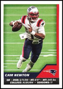 2021 panini stickers #75 cam newton new england patriots nfl football mini sticker trading card