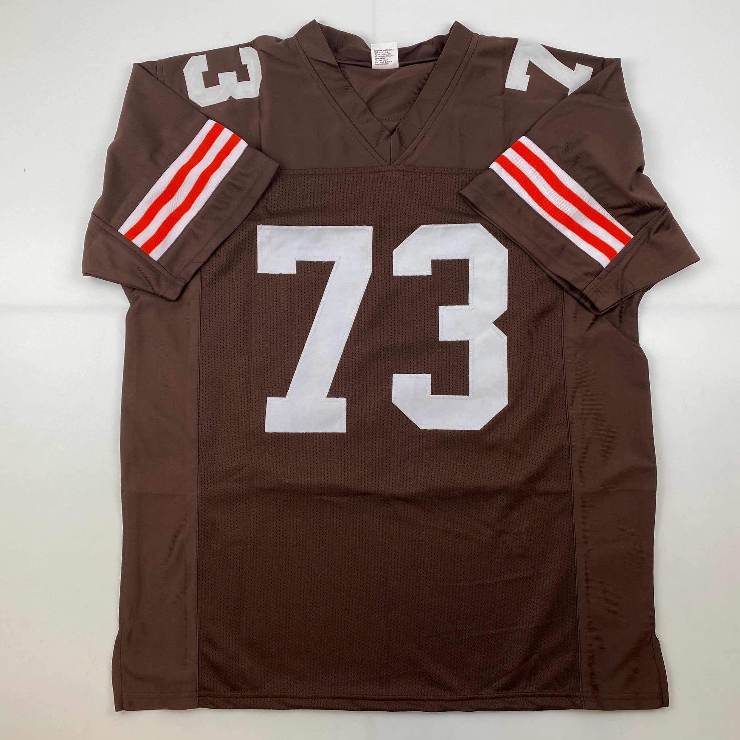 Facsimile Autographed Joe Thomas Cleveland Brown Reprint Laser Auto Football Jersey Size Men's XL