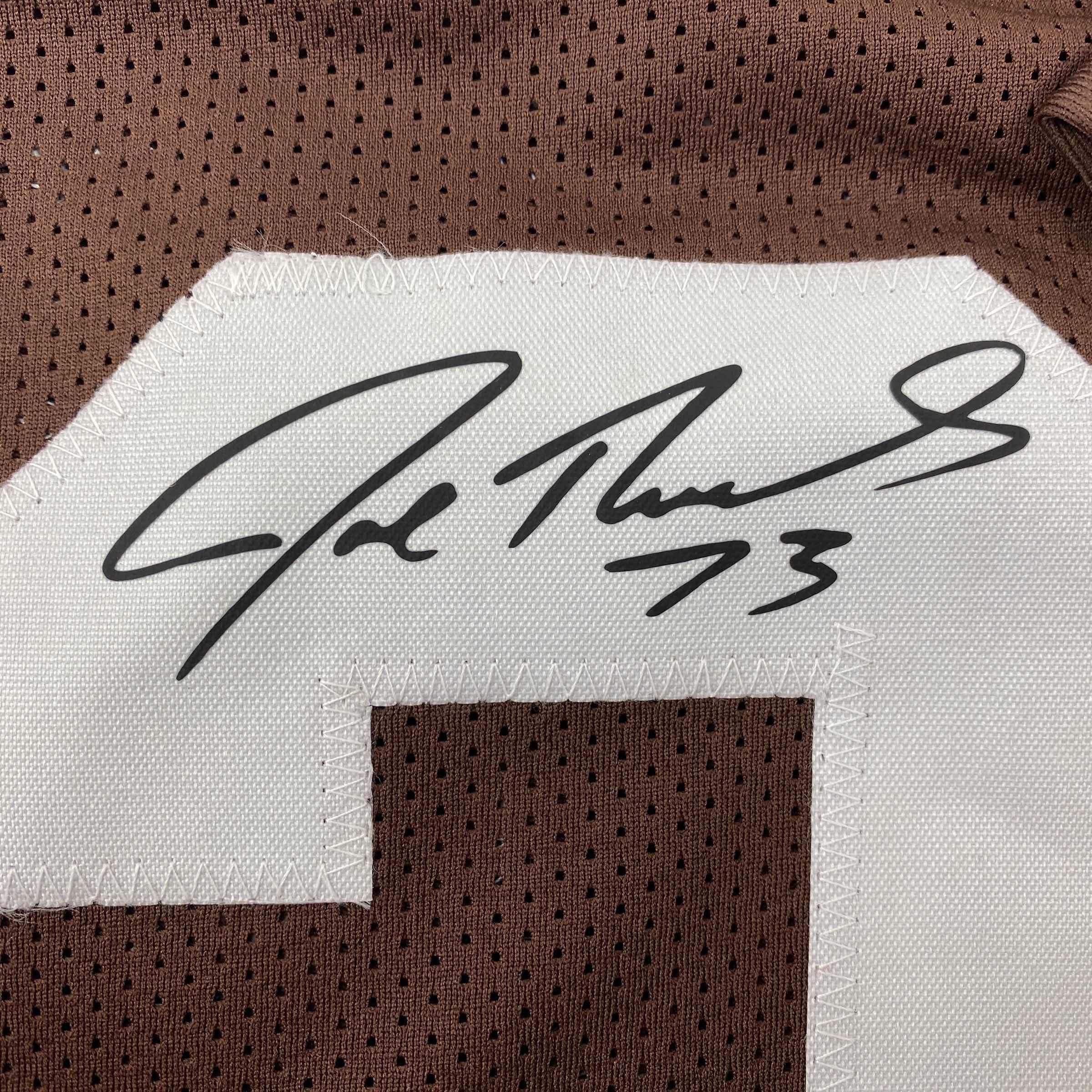 Facsimile Autographed Joe Thomas Cleveland Brown Reprint Laser Auto Football Jersey Size Men's XL