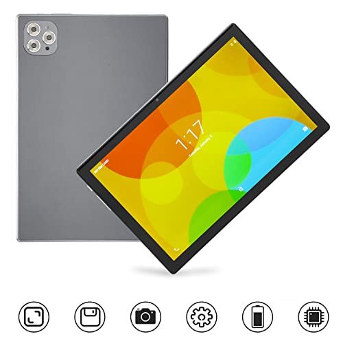 Qinlorgo 10.1 Inch Tablet PC, 5G WiFi Octa Core Processor Tablet PC for Travel (US Plug) (RTLRqta459kzx2-12)