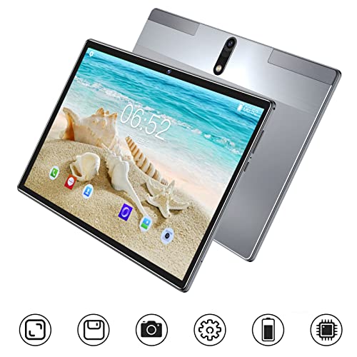 Jaerb HD Tablet, 100-240V 10.1in Tablet 8MP Front 20MP Rear for Android8.1 for Drawing (US Plug)