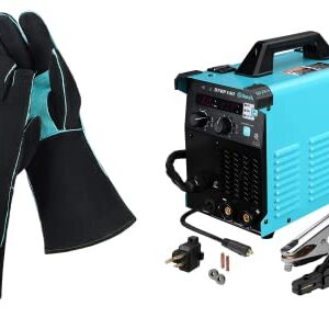 DuraTech Mig Welding Machine, 140 Amp Stick Welder Tig Welder Flux Core Mig Welder 3 IN 1 with DURATECH Welding Gloves, 16″ Fireplace Gloves