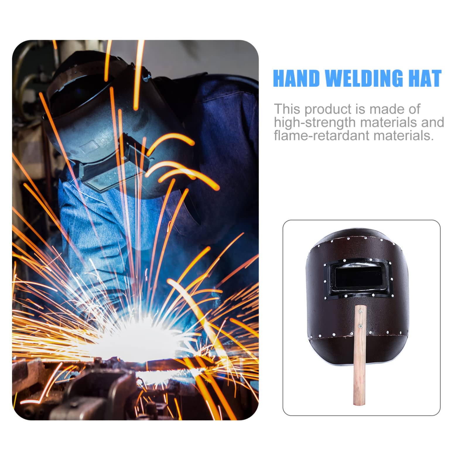 Angoily Handheld Welding Masks Welder Working Helmet Welding Shield with Handle Face Safety Protection Tool for Welding Workplaces