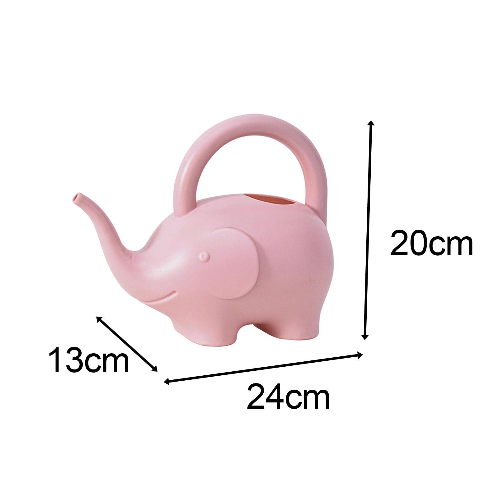 JISADER Cute Watering Can, Modern 1L Long Mouth Animal Shape Watering Tool, Portable Elephant Watering Can for Yard, Decorative and Functional Watering Can, for Home Outdoor Patio Bonsai