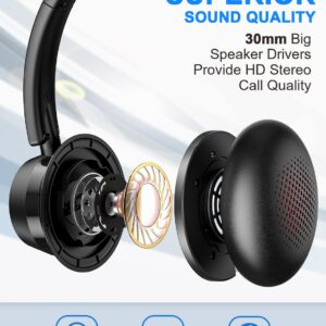 New bee USB Headset 270° Rotatable Microphone Computer Headset in-line Controls Call Center Stereo Wired PC Headset Ultra Comfort for Skype, Zoom, Laptop, Phone, PC, Tablet