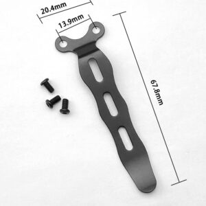 BRASSU Stainless Steel Back Clip Pocket Clip Knife Accessories Knife DIY Parts