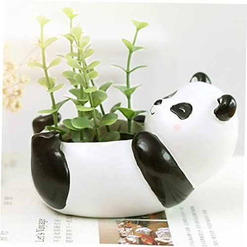 YARNOW 2pcs Office Vase Desktop Cute Outdoor Potted Cartoon Desk Table Lovely Container Basin Cm Flower Planters Ceramic Indoor Home Statue Small Decorative Pots for X Succulent Bonsai