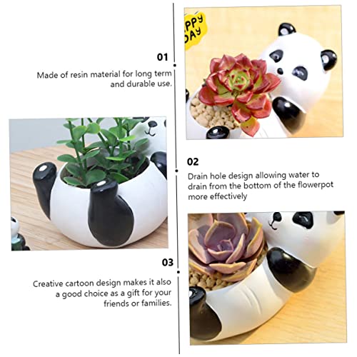 YARNOW 2pcs Office Vase Desktop Cute Outdoor Potted Cartoon Desk Table Lovely Container Basin Cm Flower Planters Ceramic Indoor Home Statue Small Decorative Pots for X Succulent Bonsai