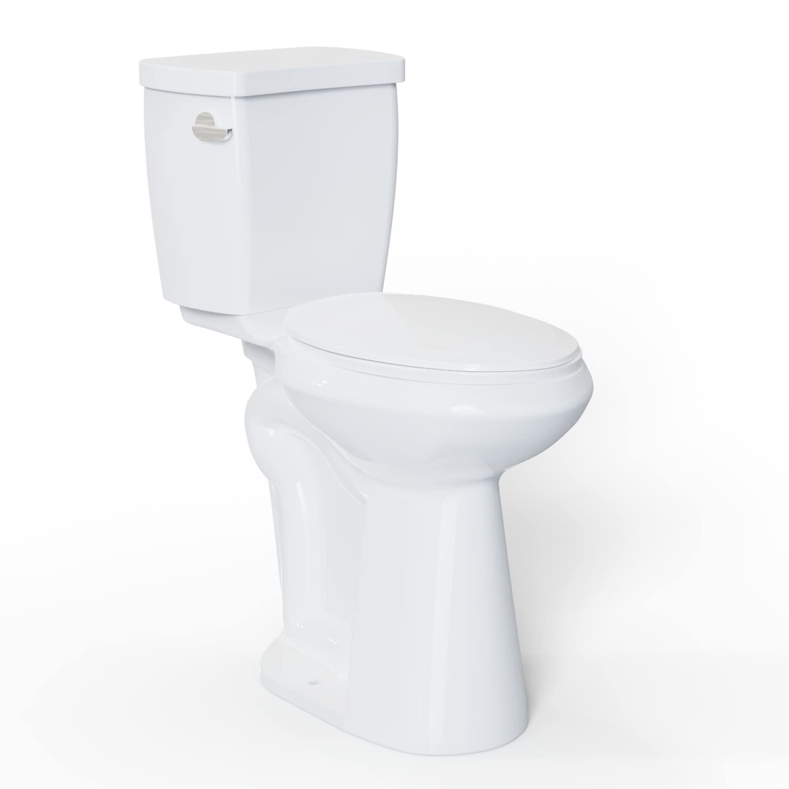 Simple Project 21" Elongated Tall Toilet | Two-piece High Toilets With Standard 12-in Rough-in | Single Flush High Toilets For Seniors, Disabled & Tall Person