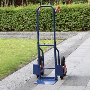 RJDOUJIN 440lbs Heavy Duty Stair Climbing Moving Dolly Hand Truck Warehouse Appliance Cart Blue