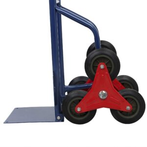 RJDOUJIN 440lbs Heavy Duty Stair Climbing Moving Dolly Hand Truck Warehouse Appliance Cart Blue