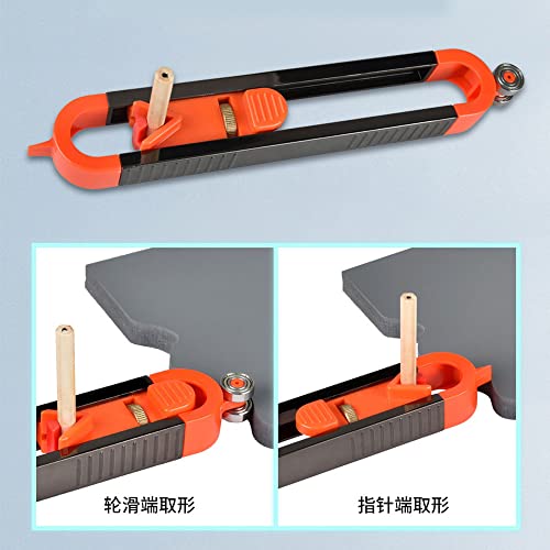 Profile Scribing Ruler Contour Contour Gauge Profile Tool Gauge with Lock Contour Gauge Precise for Construct Cutting Drawing Tiling Laminate Tile Edge Shaping Wood