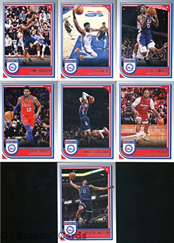 2022-23 Panini NBA Hoops Veteran Philadelphia 76ers Team Set of 7 Cards: James Harden(#29), Joel Embiid(#30), Tyrese Maxey(#31), Tobias Harris(#32), Matisse Thybulle(#33), P.J. Tucker(#101), De'Anthony Melton(#137) - GotBaseballCards