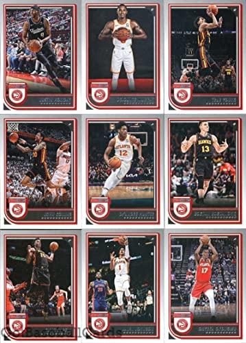 2022-23 Panini NBA Hoops Veteran Atlanta Hawks Team Set of 9 Cards: Trae Young(#80), John Collins(#81), De'Andre Hunter(#82), Bogdan Bogdanovic(#84), Clint Capela(#85), Jalen Johnson(#86), Onyeka Okongwu(#87), Dejounte Murray(#150), Justin Holiday(#161) -