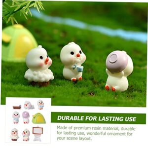 Asakkura Outdoor Decor 1 Set Accessories Animal Shape Statue Landscape for Garden Decor Micro Mini Resin Sculpture Bonsai Figurine Ornament Ornaments Tiny Gardening Scene Shaped Outdoor Home Decor