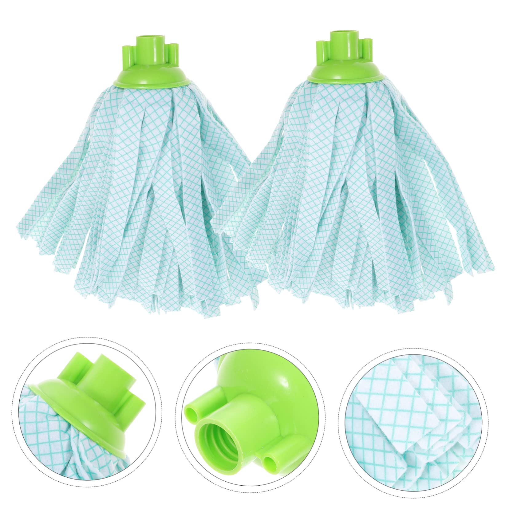 CIYODO 2pcs Mop Replacement Head Cotton Floor Cleaning Easy Cleaning Mop Replace Microfiber Cloth Mop Refill Wet Mop Head Refill Floor Mop Heads Mop Refills Floor Mops Components Sponge