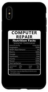 iphone xs max computer repair nutrition facts sarcastic case