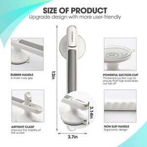 Kasrech Shower Handle (1 Pack),12 Inch Grab Bars with Strong Suction Cup for Bathtubs and Showers,Shower Safety Hand Rail,No Drill Balance Bar for Bathroom,Suitable for Seniors,Elderly,Handicap