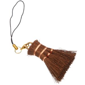 luozzy small whisk broom key charm hand broom pendant tea ceremony broom palm broom sweeping broom