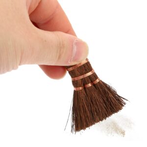 LUOZZY Small Whisk Broom Key Charm Hand Broom Pendant Tea Ceremony Broom Palm Broom Sweeping Broom