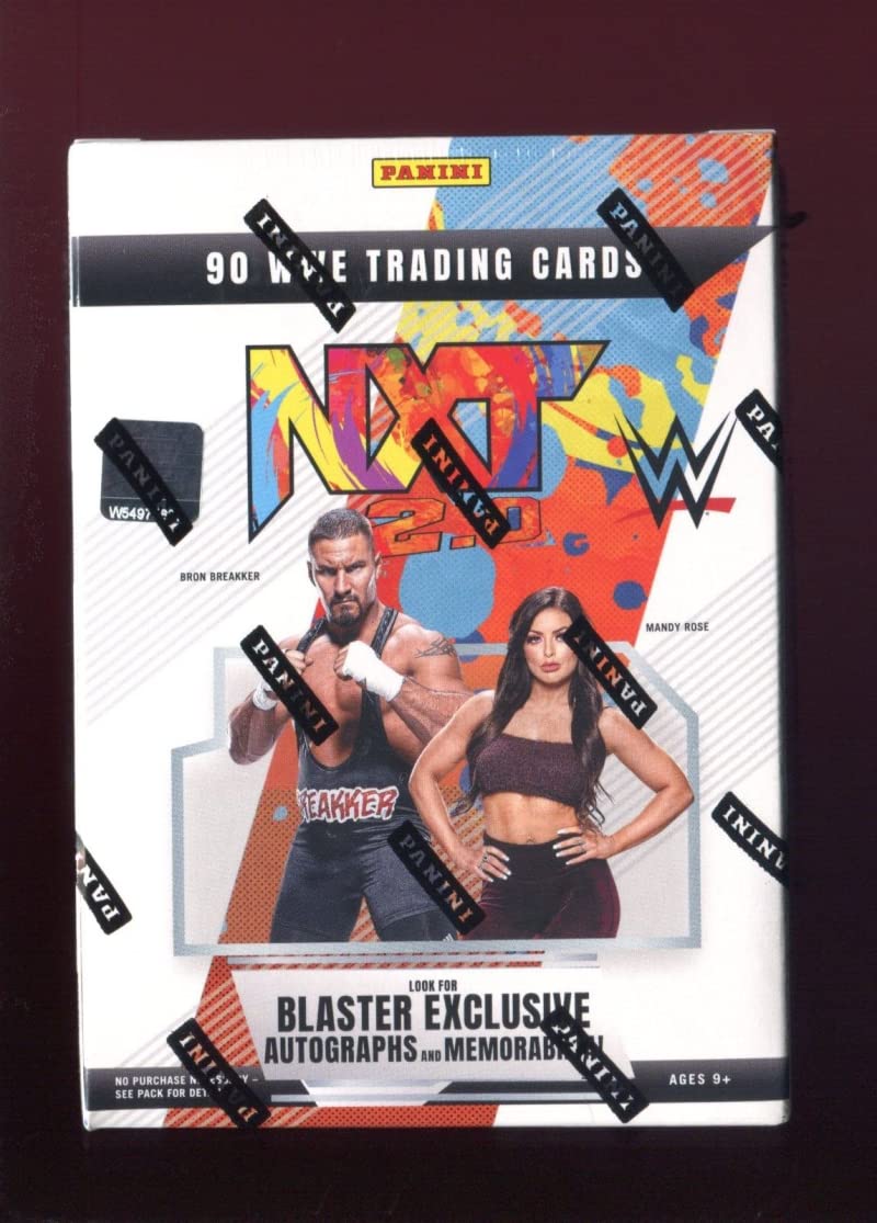 2022 PANINI WWE NXT 2.0 WRESTLING FACTORY SEALED BLASTER BOX 90 CARDS. 6 PACKS OF 15 CARDS. Look for 12 Inserts or parallels per box on average. Chase Autographs of your favorite NXT and alumni wrestlers including Alexa Bliss, Charlotte Flair, Bayley, Car