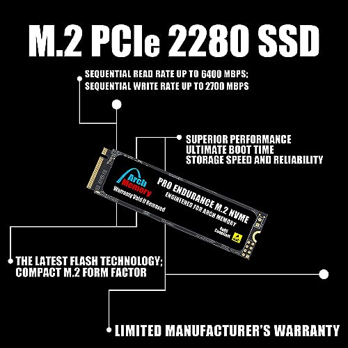 Arch Memory Replacement for Dell SNP112P/256G AA615519 256GB M.2 2280 PCIe (4.0 x4) NVMe Solid State Drive for XPS 17 9700