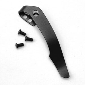 BRASSU Titanium Back Clip Pocket Clip for Cold Steel Depth Knife Accessories