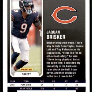 JAQUAN BRISKER RC 2022 Panini Absolute #167 ROOKIE NM+-MT+ NFL Football Bears