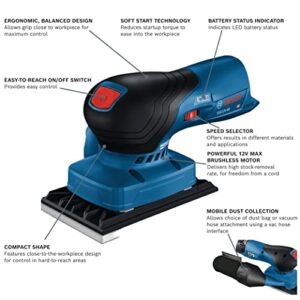 BOSCH GSS12V-40N 12V Max Brushless Sheet Orbital Finishing Sander (Bare Tool)