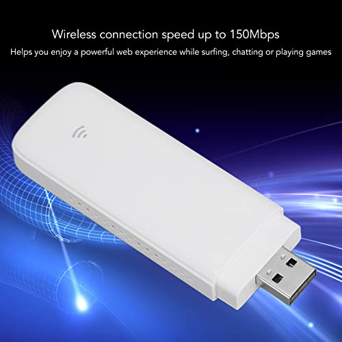 ciciglow USB WiFi Adapter, 4G LTE Portable 150Mbps Mini Wireless Network Adapter, Wide Coverage, Auto Installation, Support 10 Users, for Win 2000 2003 XP, for Win Vista 7 10, for OS X10.4