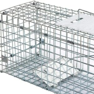 Jahy2Tech Live Animal Trap Cage 24"X8"X 7.5" Cat Trap Cage Foldable Steel Humane Catch and Release for Rabbit, Groundhog, Squirrel, Raccoon, Mole, Gopher, Cat