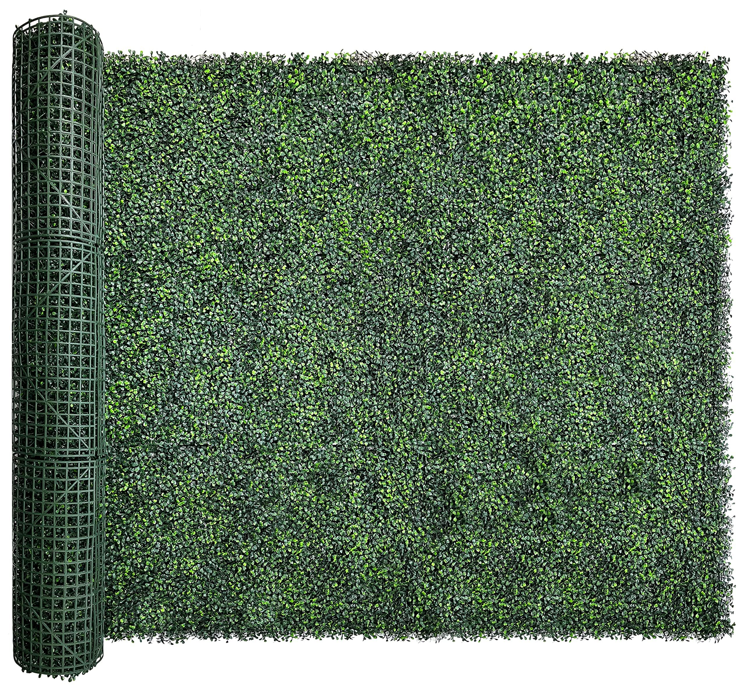 Bybeton Artificial Ivy Privacy Fence Screen,60"x120" (50 Sqft) UV-Anti Faux Boxwood Leaves Grass Wall Roll for Patio Balcony Privacy, Garden, Backyard Greenery Backdrop and Fence Decor