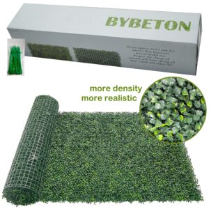 Bybeton Artificial Ivy Privacy Fence Screen,60"x120" (50 Sqft) UV-Anti Faux Boxwood Leaves Grass Wall Roll for Patio Balcony Privacy, Garden, Backyard Greenery Backdrop and Fence Decor