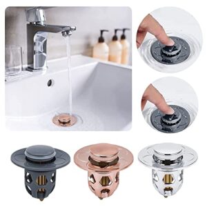 kdhgoo 1pc washbasin electroplating drainer bouncing core, universal push-type washbasin head leak-proof plug kitchen tool