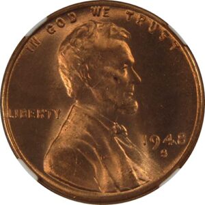 1948 S Lincoln Wheat Cent MS 66 RD NGC Penny Uncirculated SKU:I3633