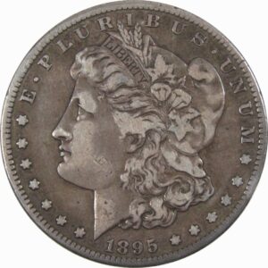 1895 s morgan dollar vf very fine 90% silver $1 us coin sku:i3876