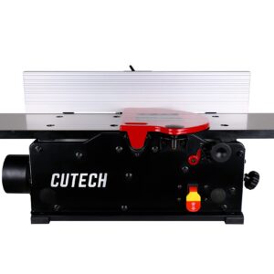 Cutech 40180HI 8-Inch Spiral Cutterhead Benchtop Jointer with Cast Iron Tables, 16 Tungsten Carbide Inserts, Extra Long 24" Fence and Additional Fence Brackets