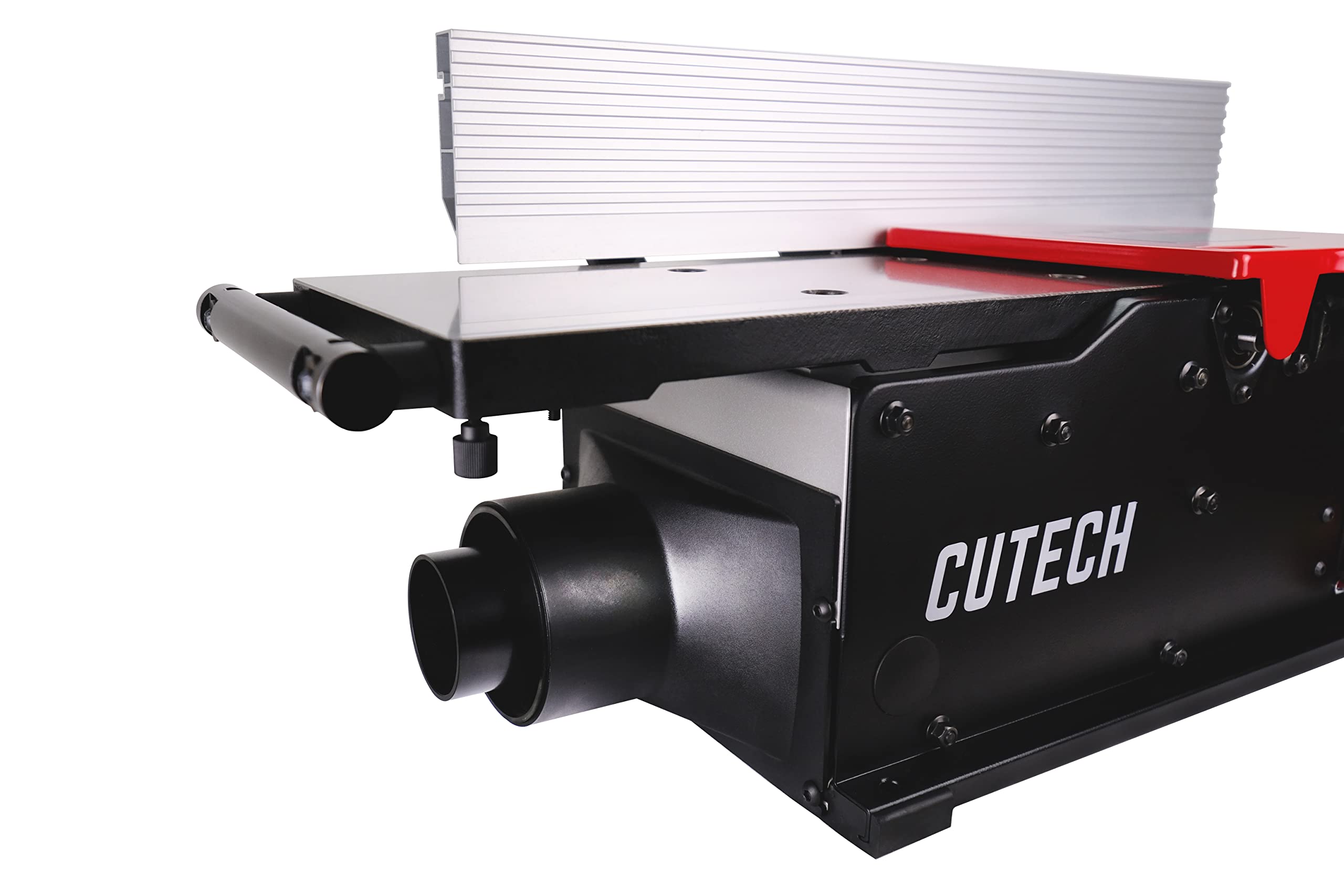 Cutech 40180HI 8-Inch Spiral Cutterhead Benchtop Jointer with Cast Iron Tables, 16 Tungsten Carbide Inserts, Extra Long 24" Fence and Additional Fence Brackets