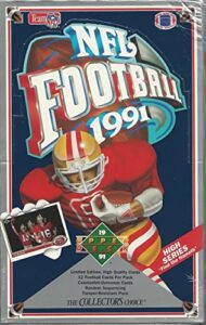 1991 upper deck nfl football sealed hobby box - 36 packs per box