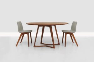 river 'round' dining table. all solid hardwood. highest quality on amazon.