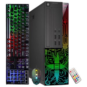 dell custom built optiplex computer desktop intel core i7 processor 3.40 ghz, 16gb ram 1tb ssd, geforce gt 1030 2gb, windows 10 home wi-fi gaming pc keyboard & mouse hdmi (renewed)