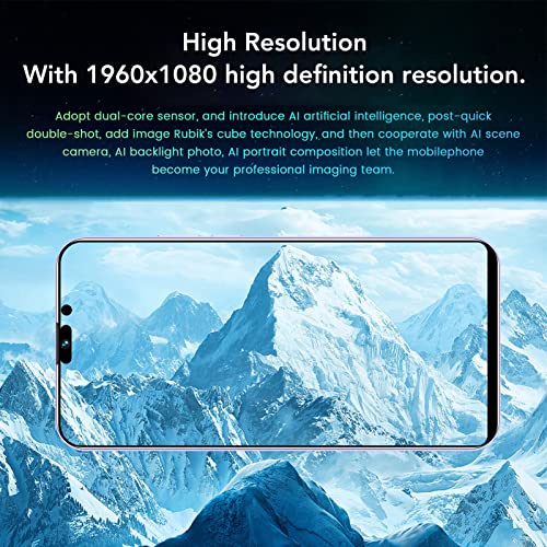 I14ProMax Smartphone, Unlocked Cell Phone for Androids, 6.1in 3G Network Dual SIM Cards, 4GB 32GB Storage, MTK6580A Quad Core CPU, 5MP 8MP Camera, 2G 5G WiFi GPS Bluetooth5.0