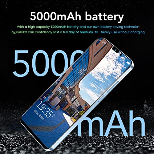 I14ProMax Smartphone, Unlocked Cell Phone for Androids, 6.1in 3G Network Dual SIM Cards, 4GB 32GB Storage, MTK6580A Quad Core CPU, 5MP 8MP Camera, 2G 5G WiFi GPS Bluetooth5.0