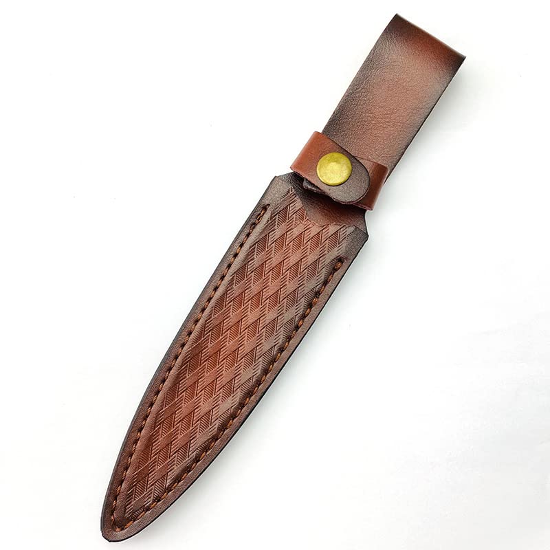 Echeson Knife sheath leather sheath first layer cowhide knife sheath outdoor straight knife sheath